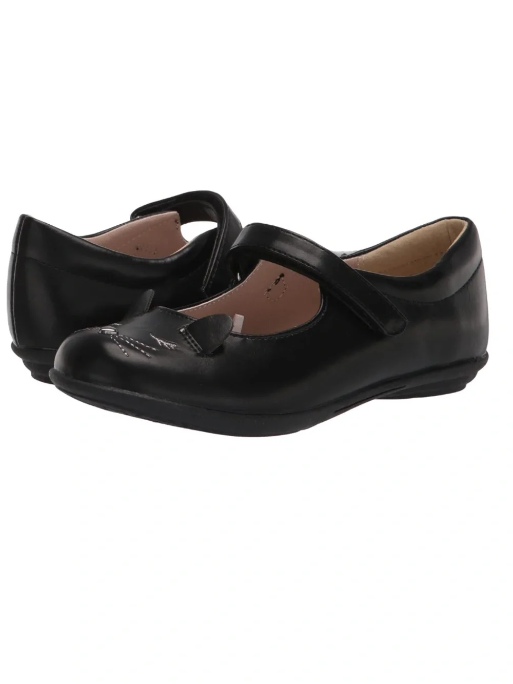 Girls Black Mary Jane Dress Shoes with Bow